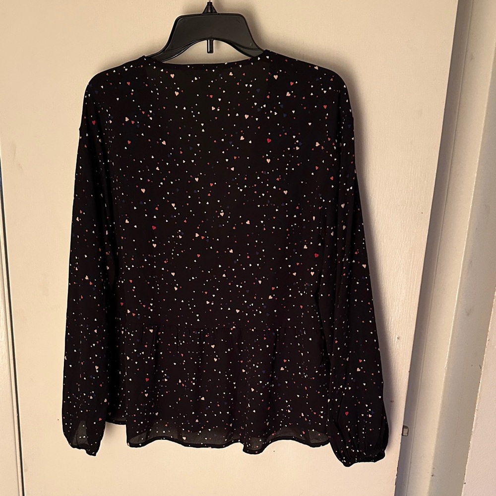 Multicolored hearts Pattern Blouse - Picture 2 of 6